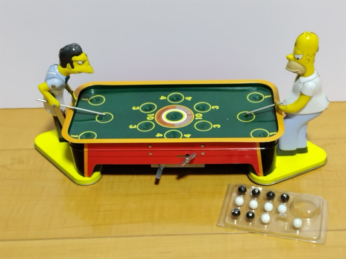 ビリヤードをする２人 ブリキゼンマイ玩具 可動品の画像2