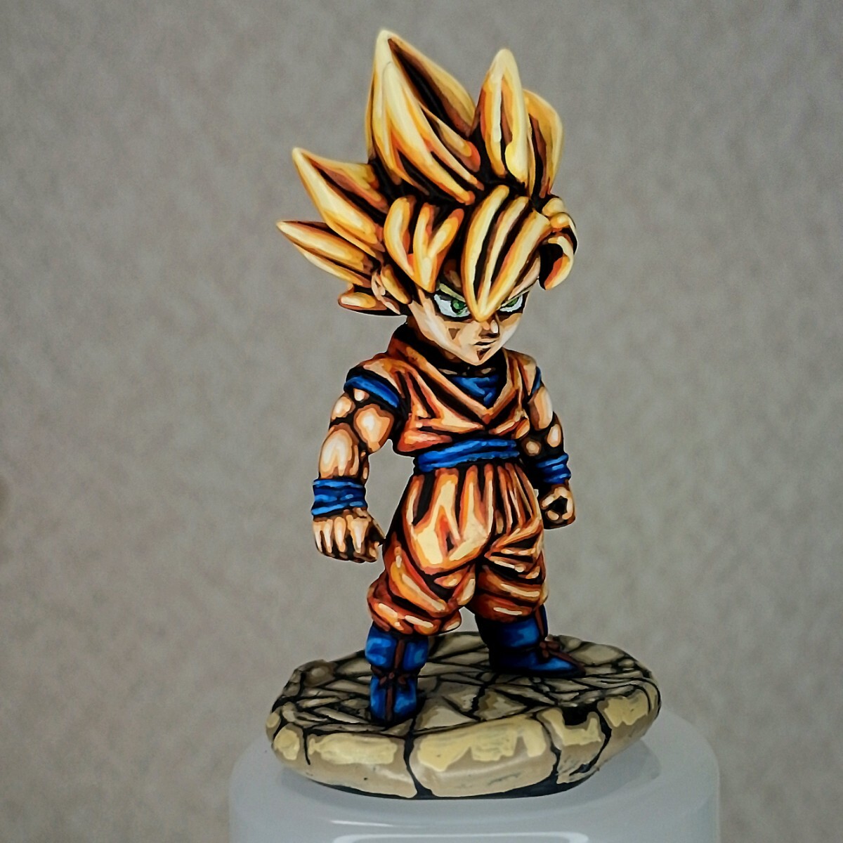 フィギュアリペイント: ドラゴンボール アドバージSP 超サイヤ人 孫悟空 2D アニメ風塗装 リペイント2次元塗装 二次元 figure repaintの画像9