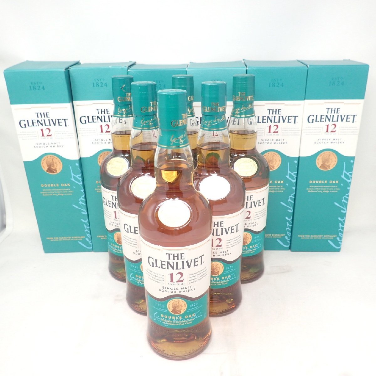 【未開栓】グレンリベット ダブルオーク 12年 700ml シングルモルト 箱付き THE GLENLIVET 6本セット 同梱不可【MTM3】_画像1