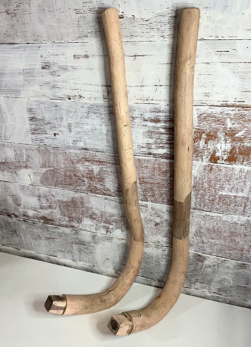 手斧 チョウナ 柄 2本セット 長さ580㎜くらい 木こり 皮むき 太鼓梁 丸太梁 伝統工法 刻みの画像2
