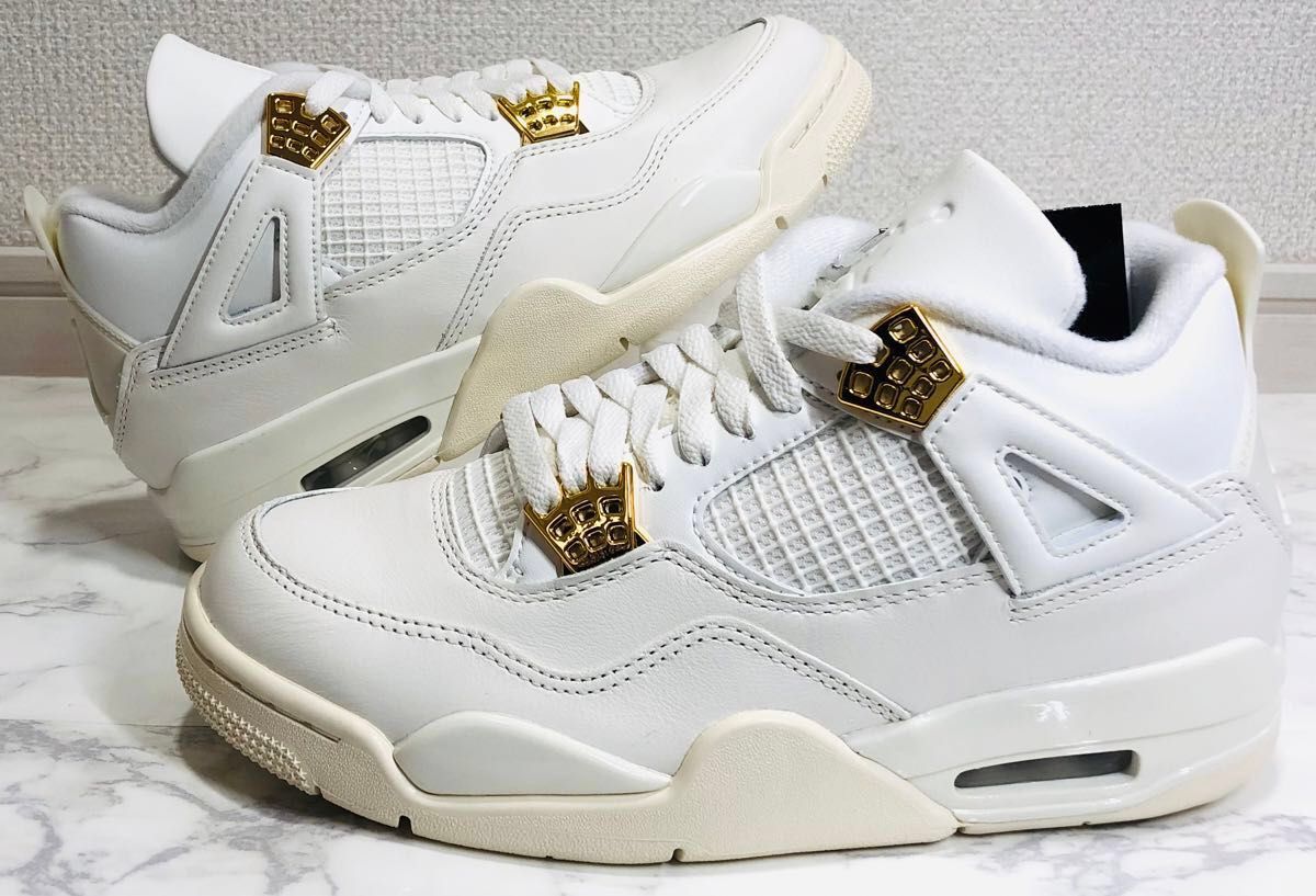 新品 Nike Air Jordan 4 Retro Metallic Gold (W)ウィメンズ　25cm