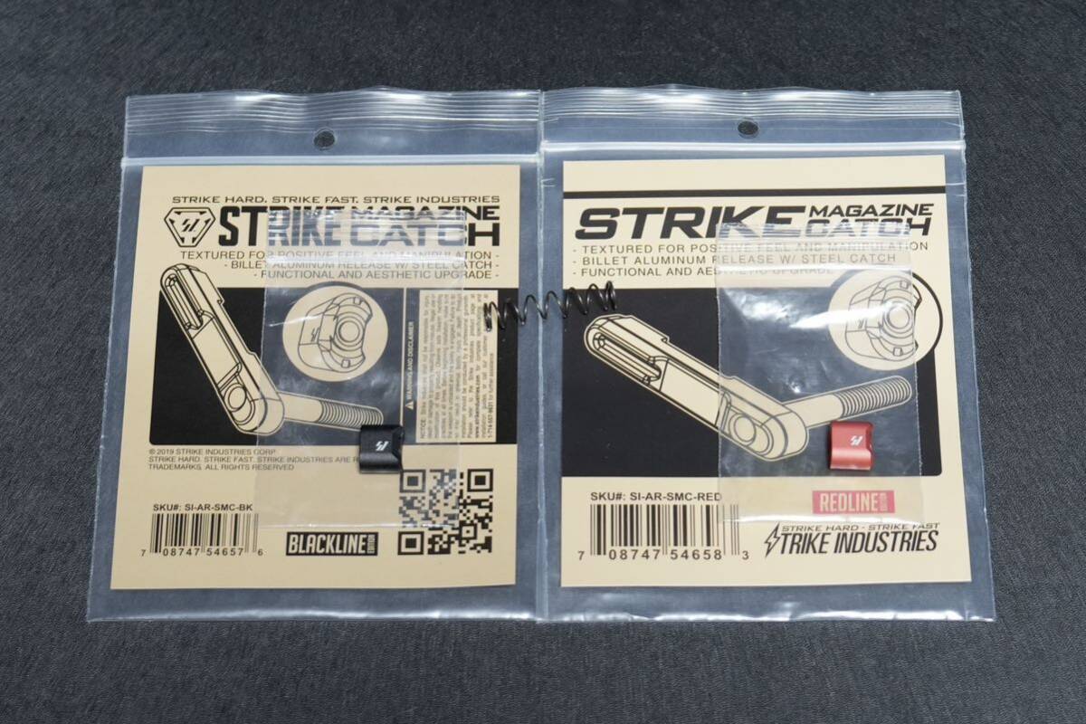 実物Strike Industries マグリリースボタン（RED、BK）未使用「WA WE VFC GHK PTW トレポン M4 AR15 ガスガン」 の画像1
