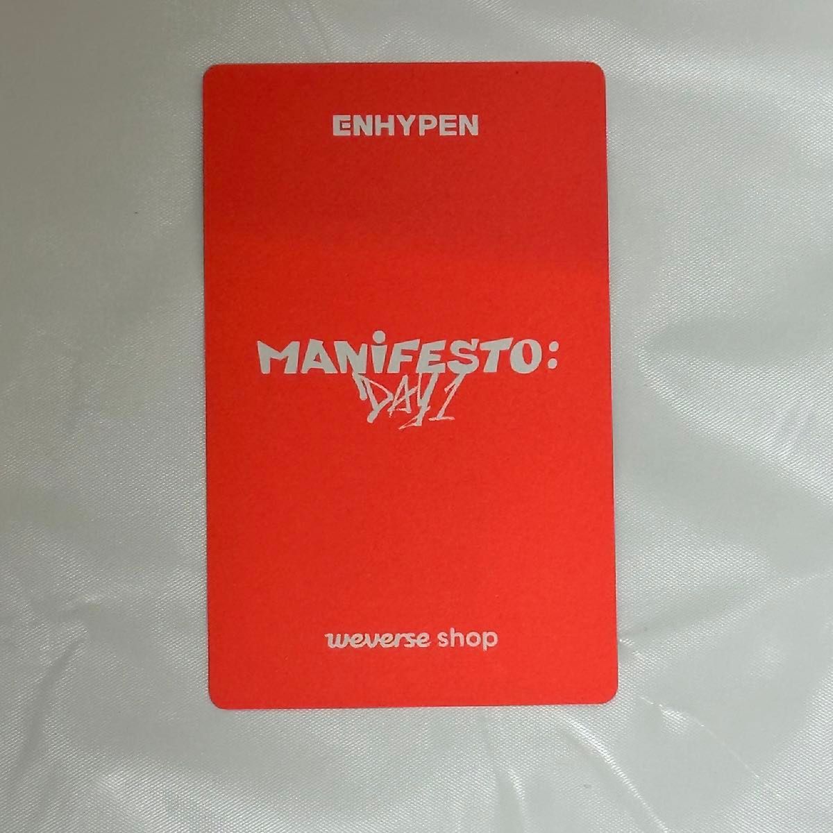 ENHYPEN ソヌ MANIFESTO day1 weverse global 予約特典　制服トレカ