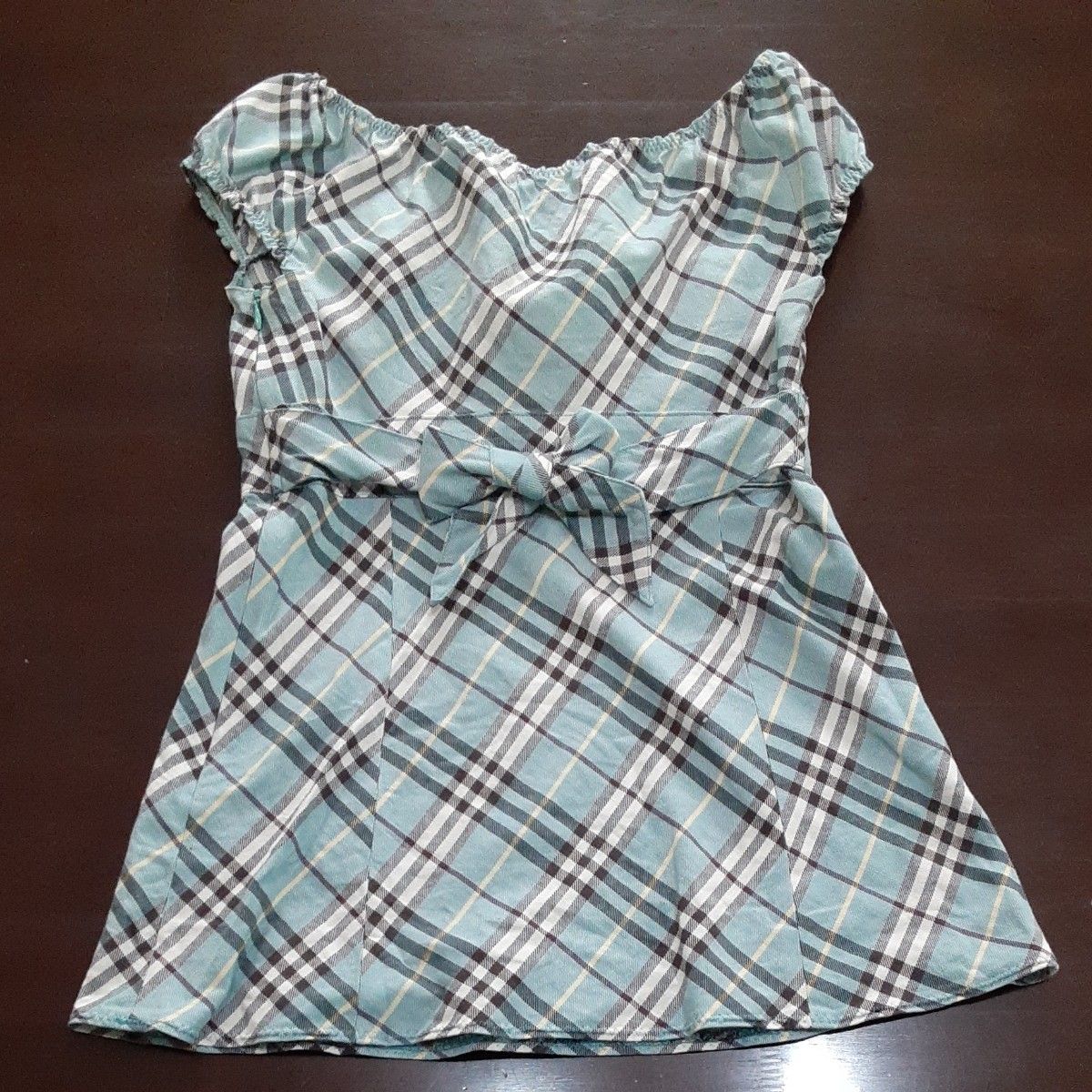 バーバリーチェックトップス水色春夏物 BURBERRY LONDON BLUE バーバリーチェックトップス水色春夏物 BURBERRY LONDON BLUE