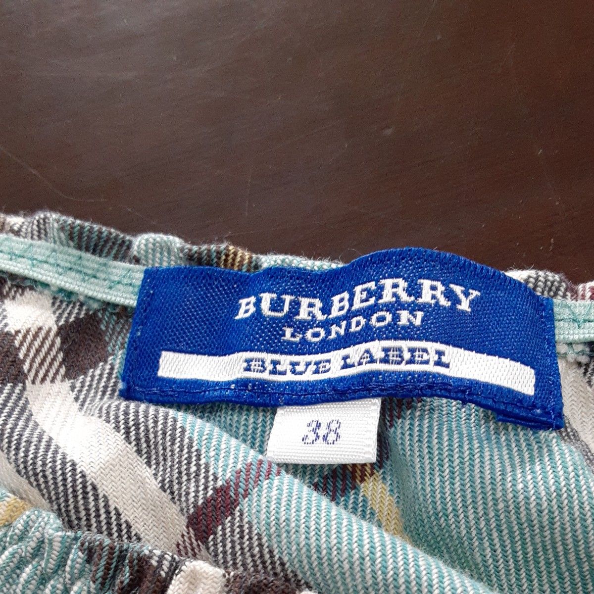 バーバリーチェックトップス水色春夏物 BURBERRY LONDON BLUE バーバリーチェックトップス水色春夏物 BURBERRY LONDON BLUE