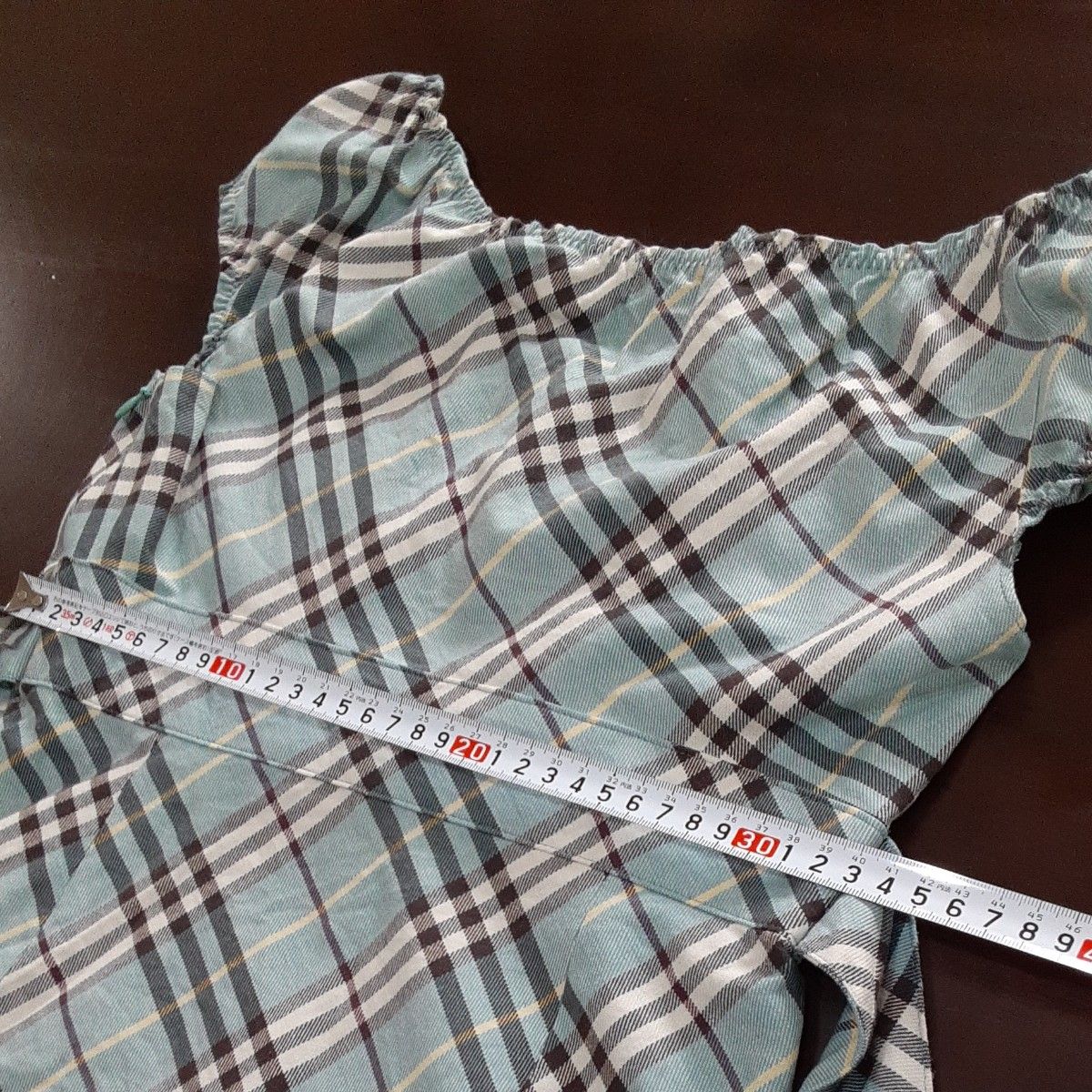 バーバリーチェックトップス水色春夏物 BURBERRY LONDON BLUE バーバリーチェックトップス水色春夏物 BURBERRY LONDON BLUE
