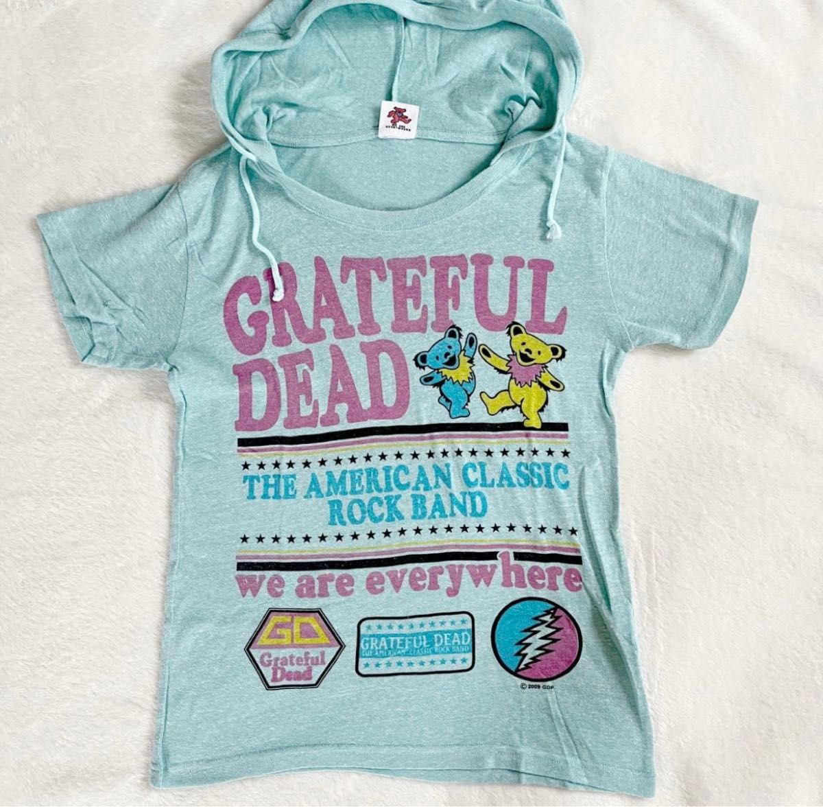 定価5500円以上　現在未製造　レア　即日発送　グレイテフルデッド　キャラクター　水色　パーカー　 半袖Tシャツ