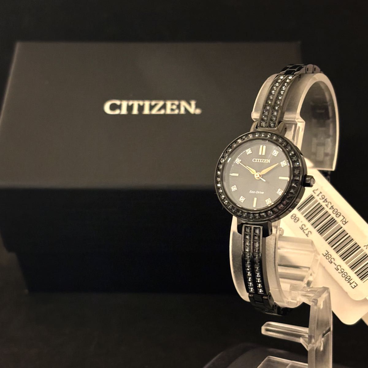 【CITIZEN】展示品特価/シチズン/レディース腕時計/お洒落/激レア/女性用/プレゼントに/ブラック.黒色/ブランド/綺麗