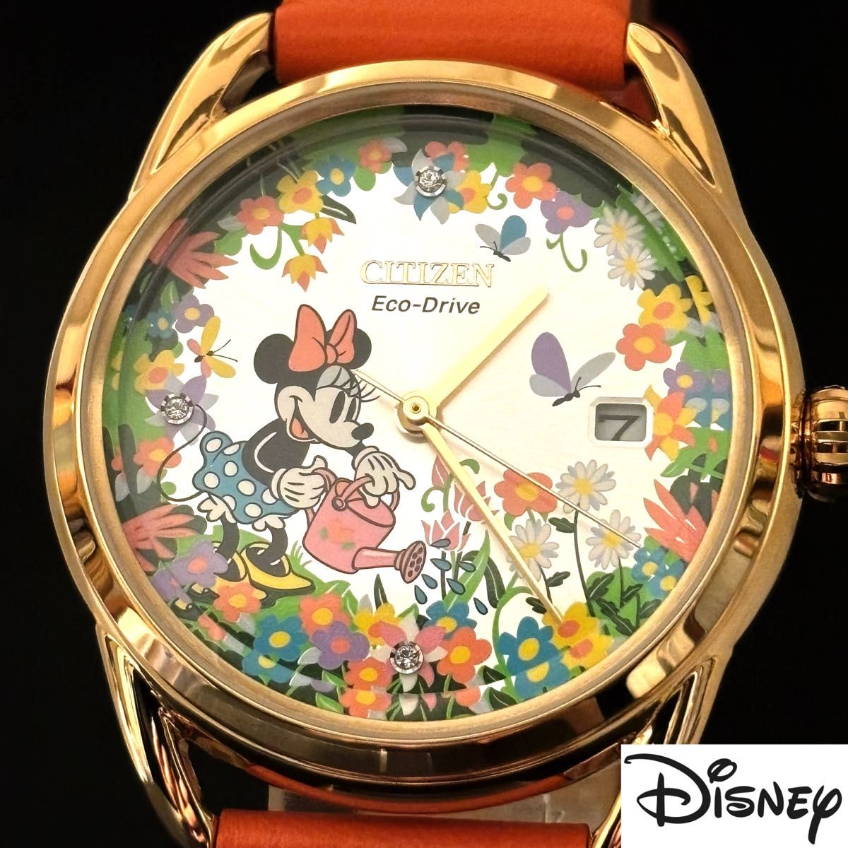 【Disney】CITIZEN/シチズン/レディース腕時計/展示品/ミニーマウス.ミニーちゃん/ディズニー/かわいい/花/水やり