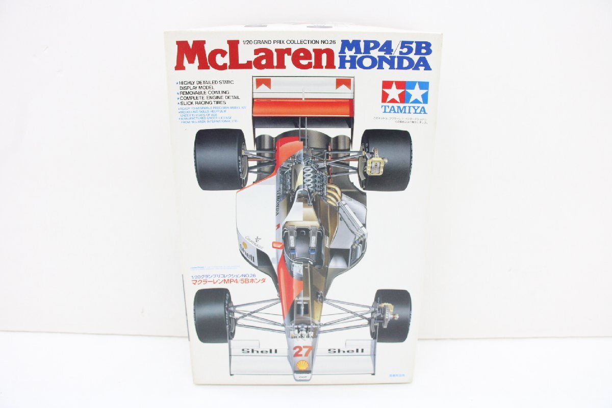 34MS●未組立 TAMIYA タミヤ 1/20 マクラーレン MP4/5B ホンダ グランプリコレクション No.26 ディスプレイモデル 20026_画像1