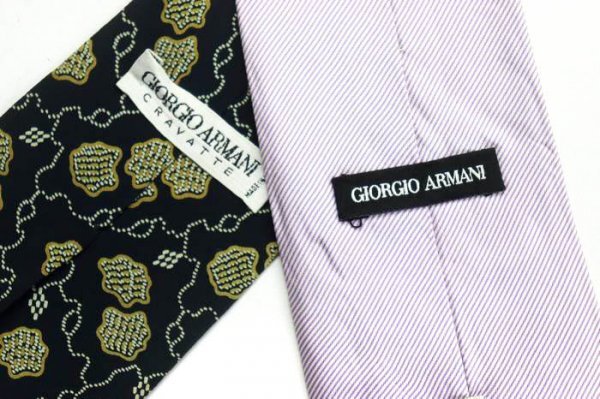 ジョルジオアルマーニ GIORGIO ARMANI エンポリオ 小紋柄 パネル柄 メンズ ブランド ネクタイ 7点 セット まとめ売り 大量 卸 ts9491の画像3