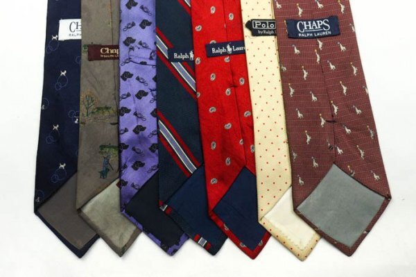  Ralph Lauren Ralph Lauren Polo chaps stripe pattern fine pattern pattern men's brand necktie 7 point set set sale large amount .ts9498