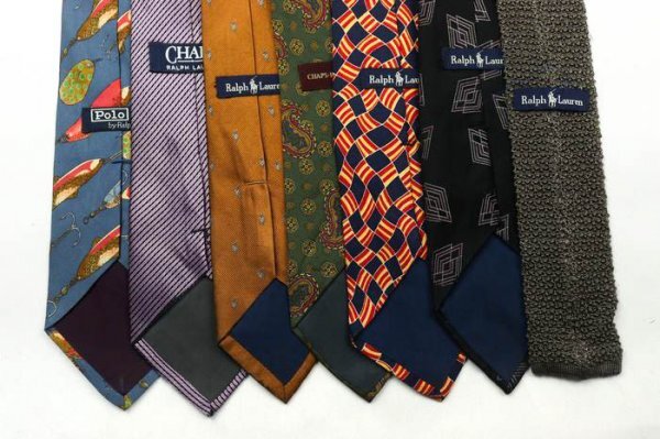  Ralph Lauren Ralph Lauren Polo chaps knitted tie stripe pattern men's brand necktie 7 point set set sale large amount .ts9499