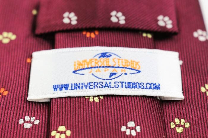 ユニバーサルスタジオジャパン シルク スヌーピー キャラクター柄 ブランド ネクタイ メンズ ワインレッド USJ UNIVERSAL STUDIOS JAPANの画像4