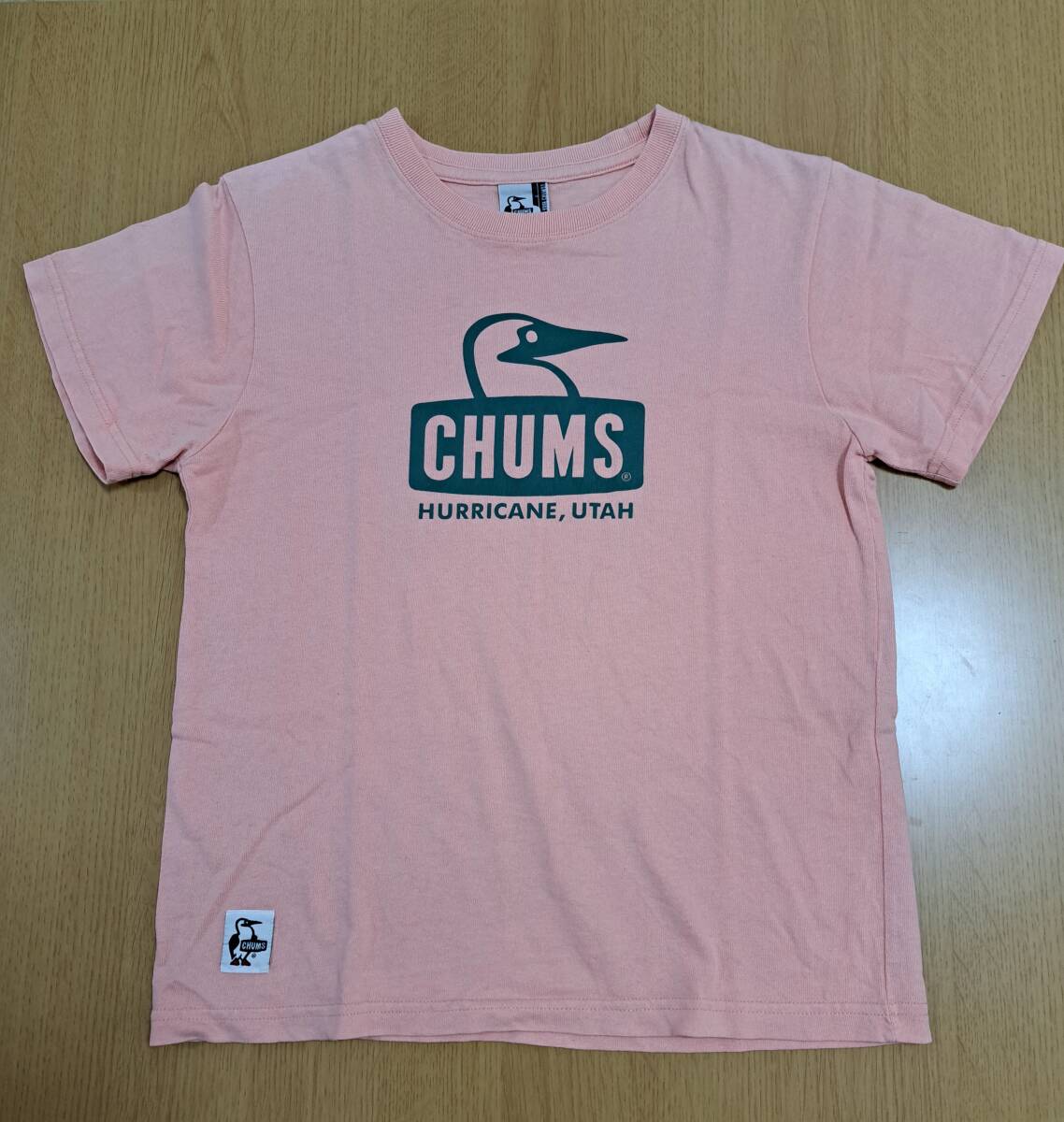 ★チャムス CHUMS 半袖 Tシャツ Mサイズ ピンク色 ブービーバード チャムスロゴ の画像1