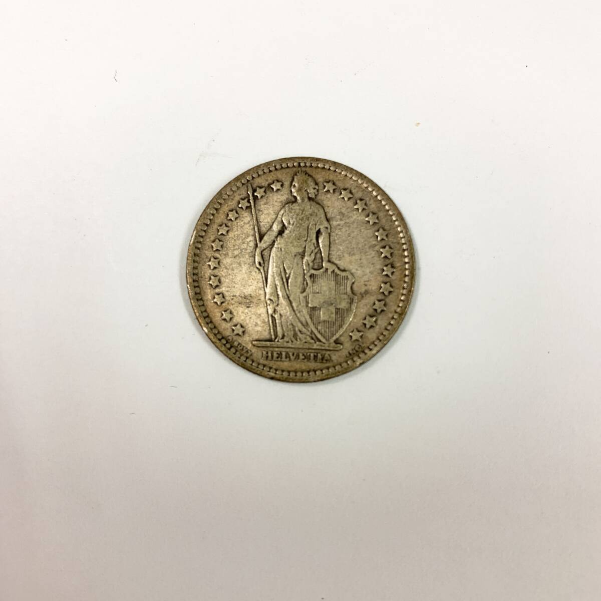 ・74591 外国古銭 スイス2フラン銀貨 1903年 約9.8gの画像2