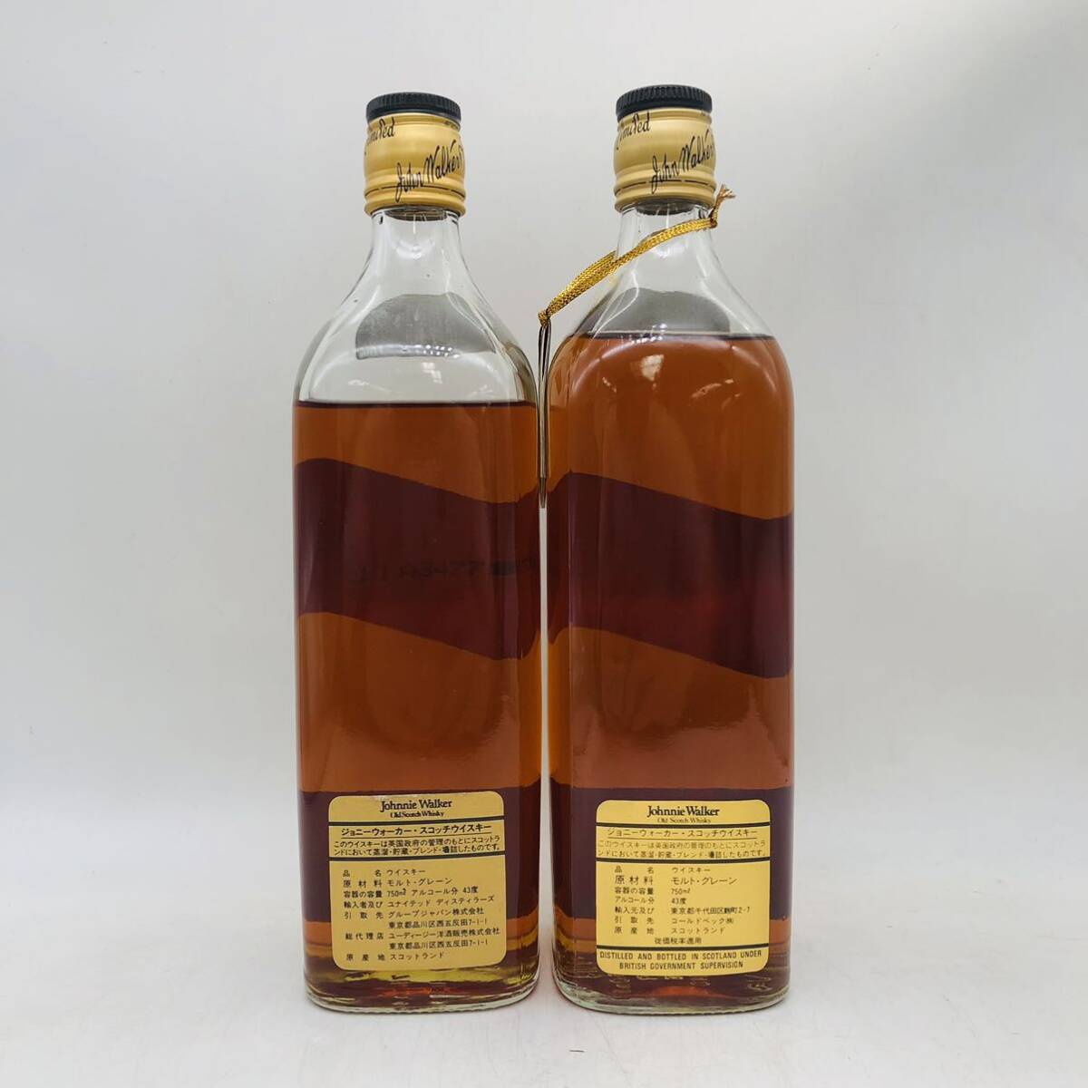 【未開栓】JOHNNIE WALKER ジョニーウォーカー 12年 ブラックラベル 黒金キャップ スコッチウイスキー 2本セット 750ml 43% WH48803_画像4