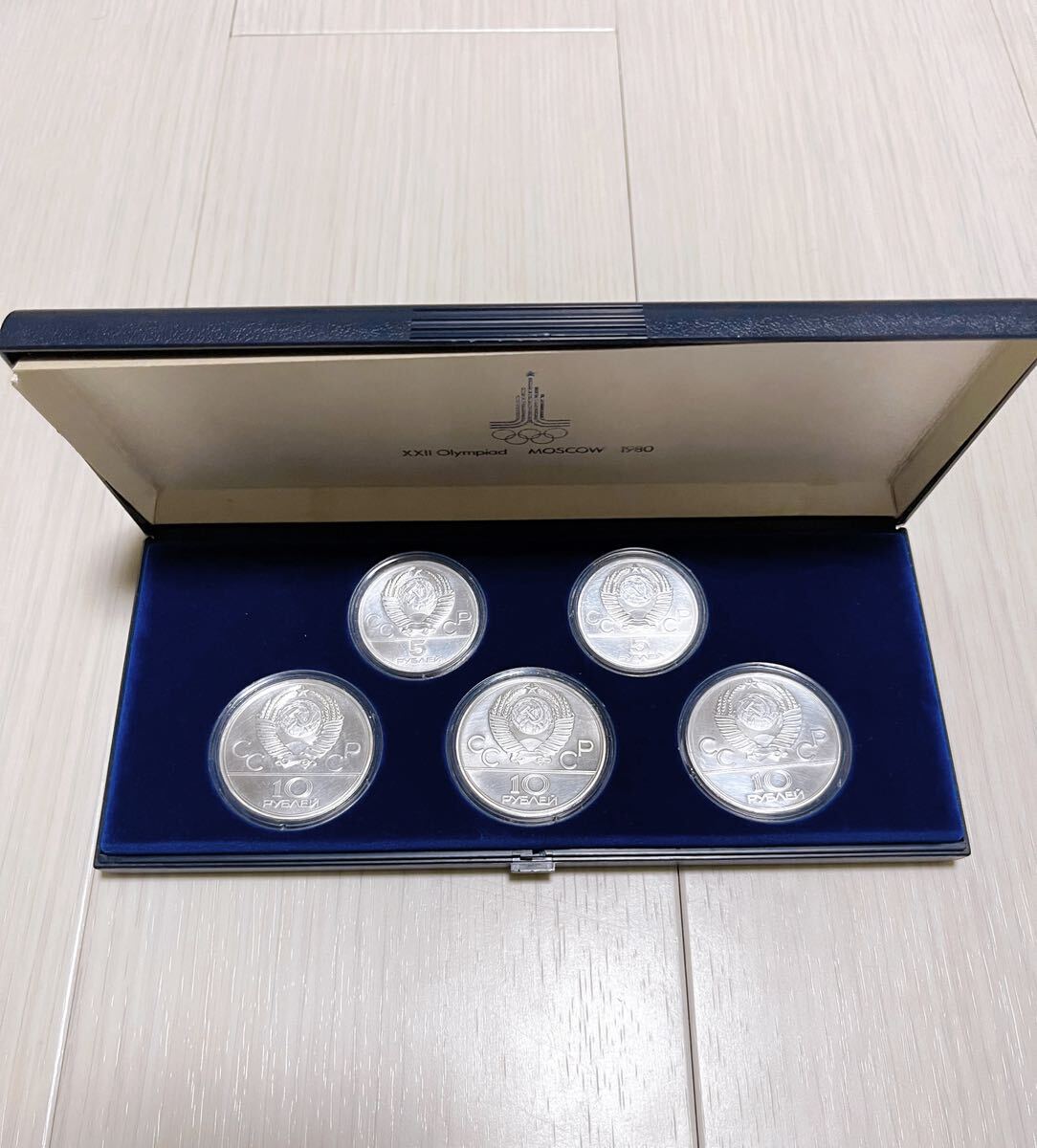 記念コイン メダル 1980年 MOSCOW モスクワ オリンピック 銀貨 5枚 の画像6