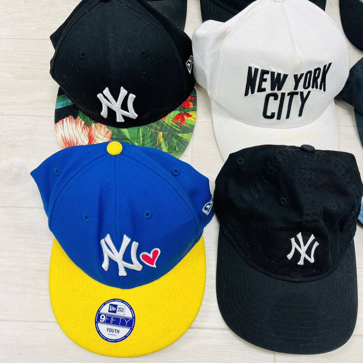 ☆大量・1円〜 NEW ERA ニューエラ キャップ 帽子 まとめて 25個 セット まとめ売り NEWERA NY LA Supreme プレイボーイ スナップバック ③の画像2