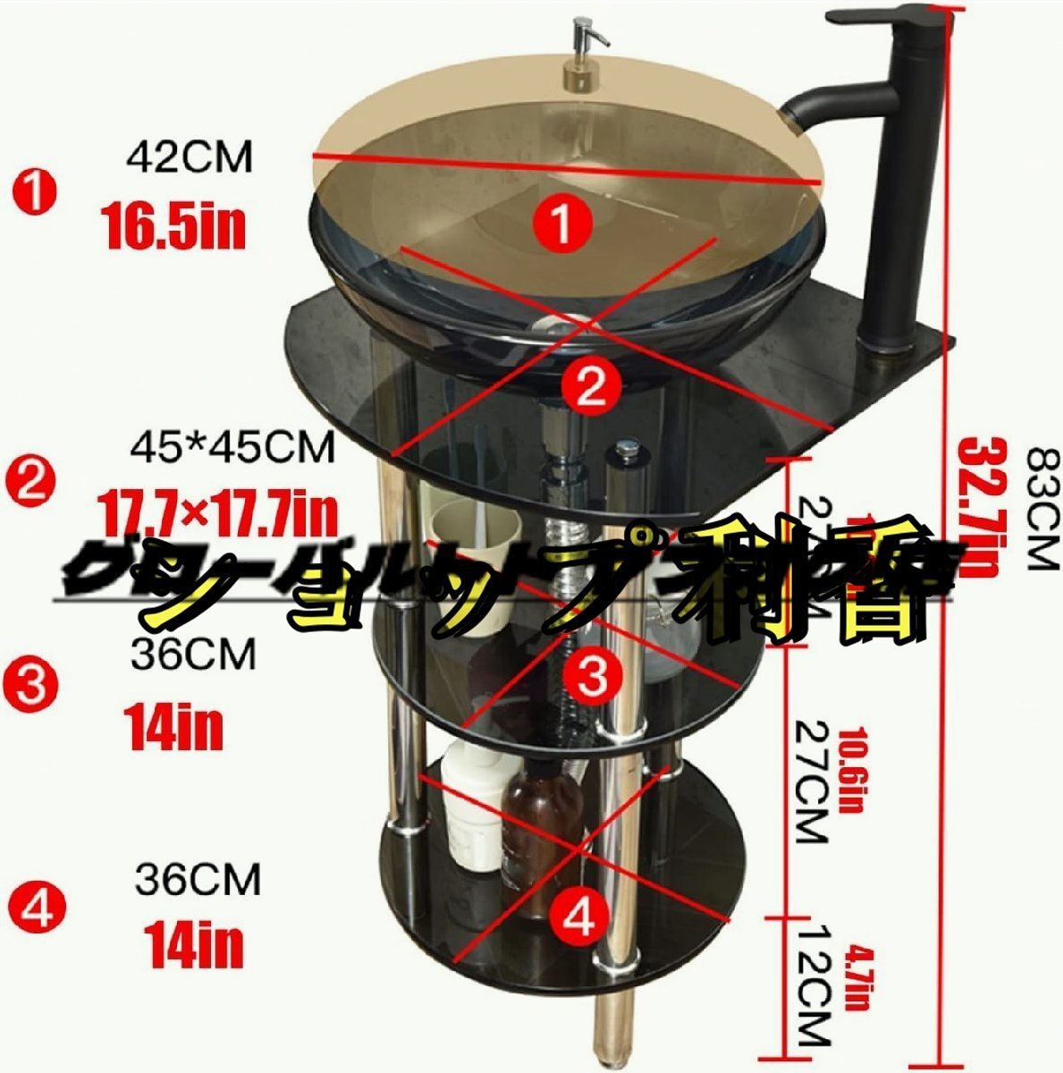 新入荷 洗面台セット強化ガラス製洗面ボウル 手洗い鉢手洗い器 新入荷 洗面台セット強化ガラス製洗面ボウル 手洗い鉢手洗い器