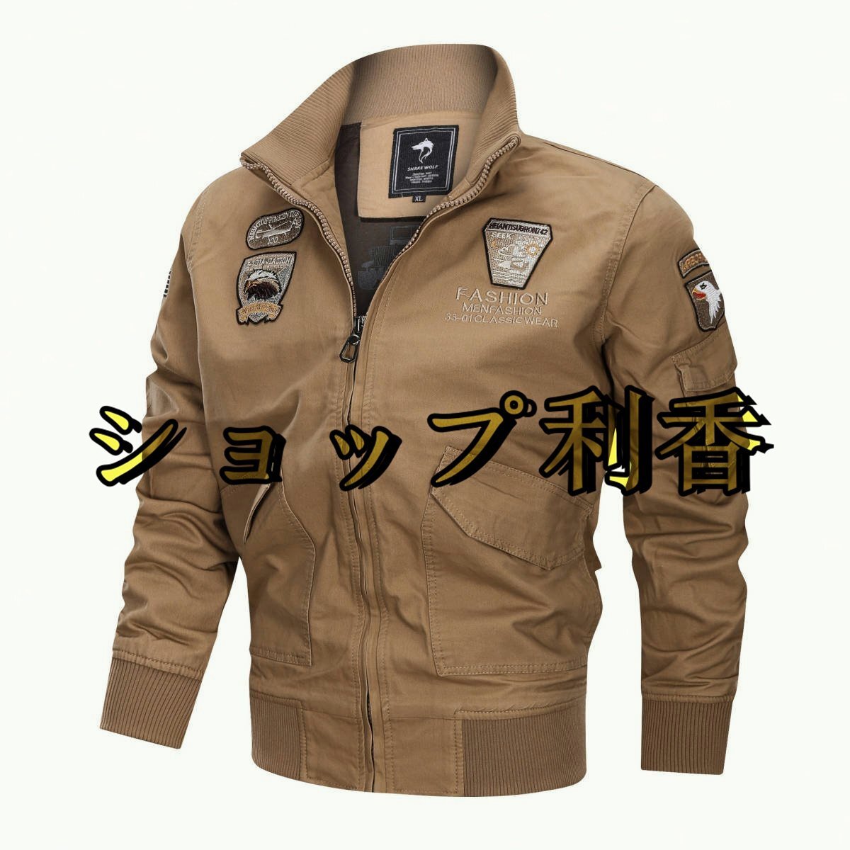 新品 メンズミリタリージャケットフライトジャケットアウター刺繍 MA1ジャケット ブルゾンジャンパー ミリタリーグリーン M~4XL_画像4