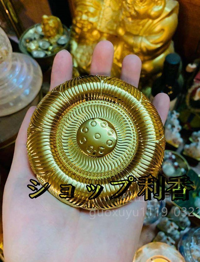 密教法具 寺院用仏具」羯磨&輪宝5点セット☆金メッキ 直径 9cm 密教法具 寺院用仏具」羯磨&輪宝5点セット☆金メッキ 直径 9cm