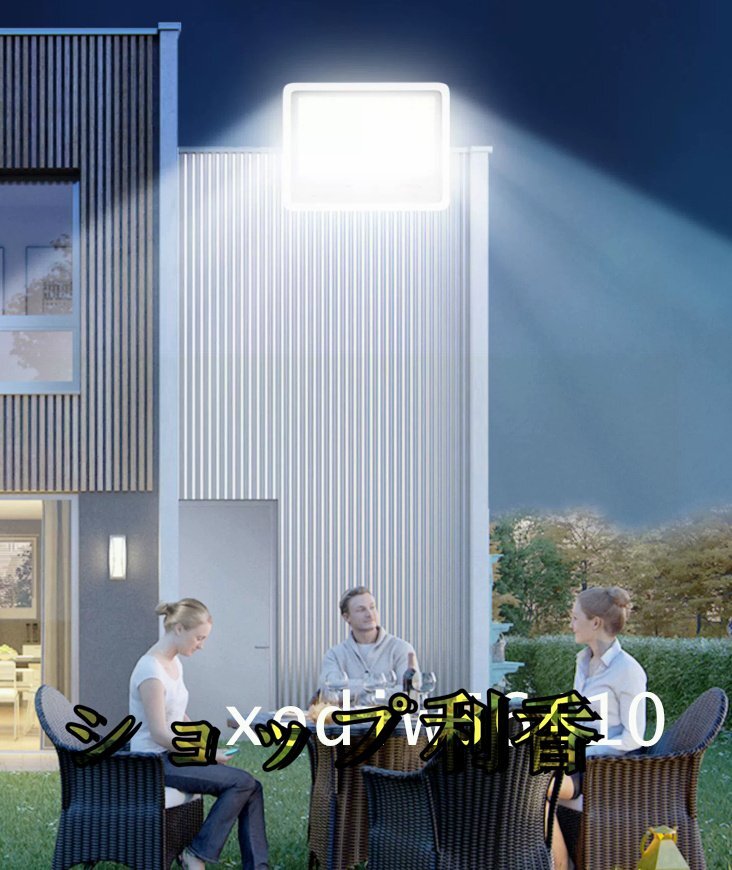 高品質 ソーラーライト街灯 屋外用 LED投光器 太陽光発電 防水 高輝度バッテリー残量表示 防犯ライト庭用 ガーデンライト駐車場 照明2000W_画像6