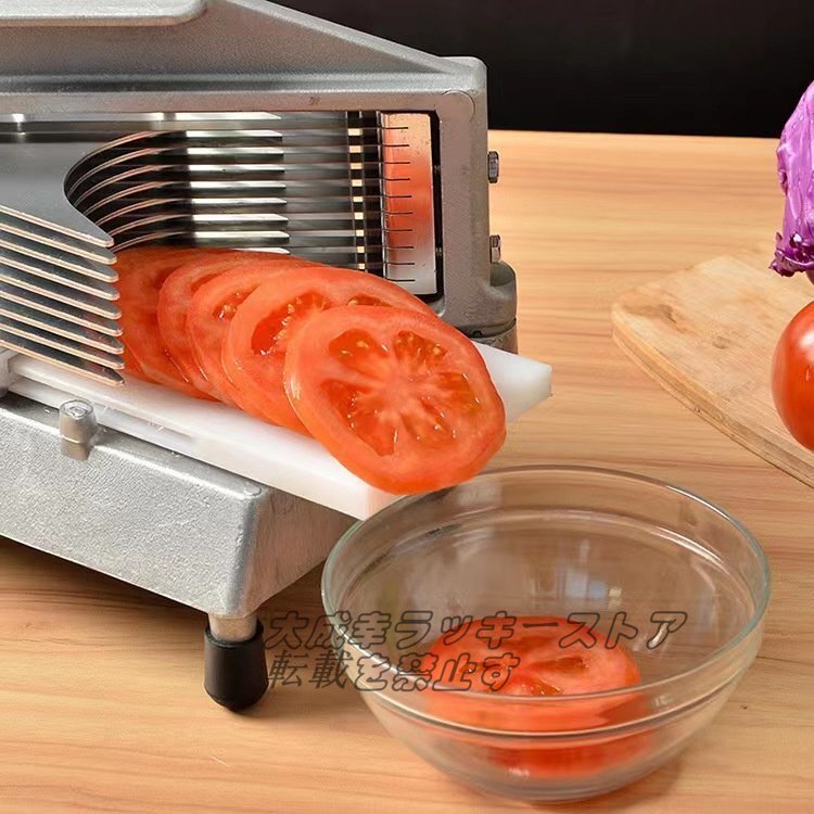 品質保証 業務用 トマトスライサー　果物野菜カッター　 トマト・レモン・キュウリ・オレンジ・タマネギ・チーズスライサー F524_画像5