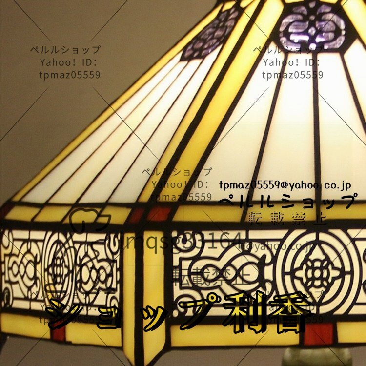 ステンドランプ 照明 ステンドグラス アンティーク レトロな雰囲気 ティファニー テーブルスタンド 室内装飾_画像3