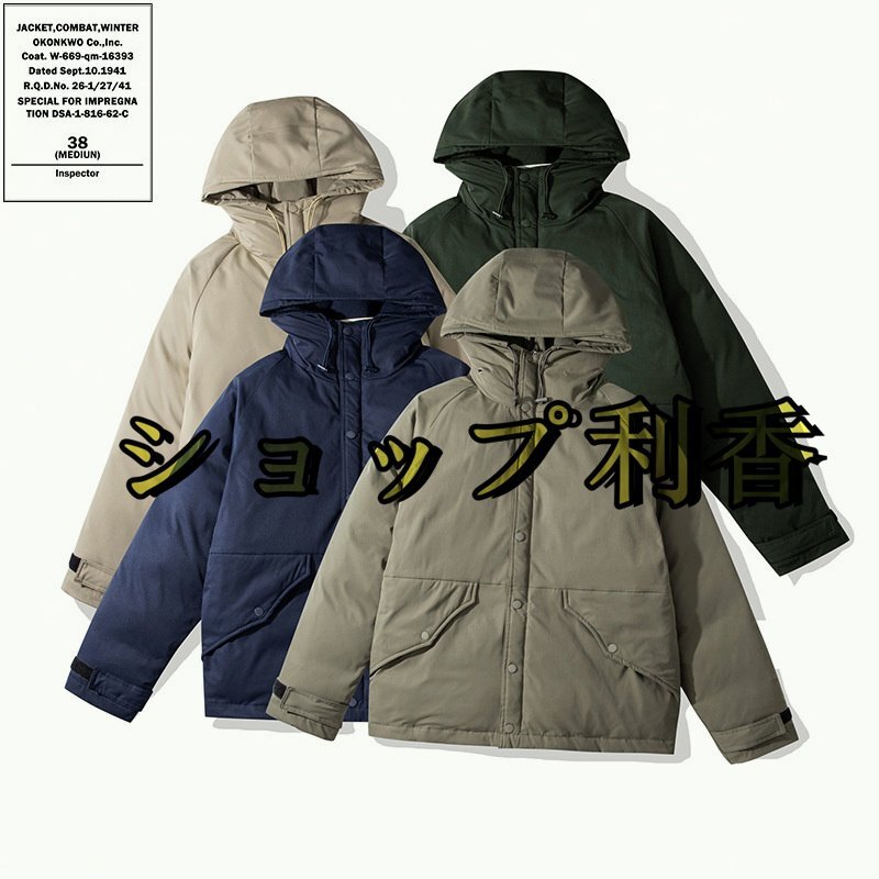 ECWCS PARKA フード付き メンズダウンジャケット ダウンコート 秋冬 防風防寒 上品 アウター Ｓ~2ＸＬ 紺_画像10