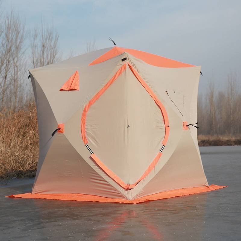 大空間 2-3 人氷釣りテント 300D オックスフォード冬のテント自動速度テント炭素繊維クイックオープン夜釣りテント_画像1