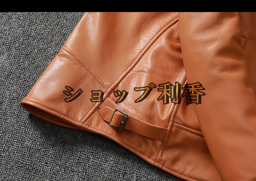 ファッション ライダースジャケット レザージャケット 牛革 vintage ヴィンテージ 本革 革ジャン メンズ20304050代 S~5XL_画像9