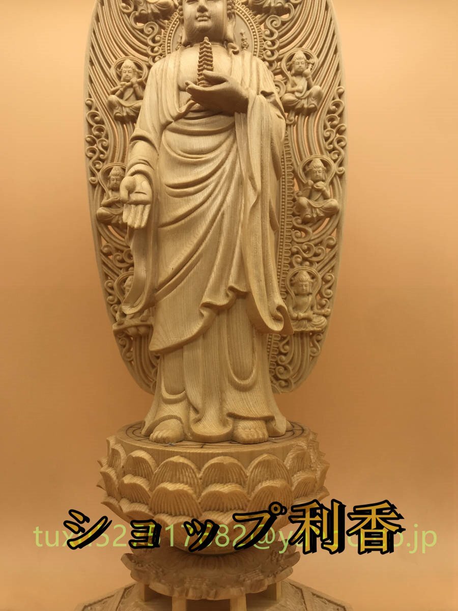 最高級 薬師如来 置物 仏教美術 精密彫刻 仏像 手彫り 仏師で仕上げ品_画像3