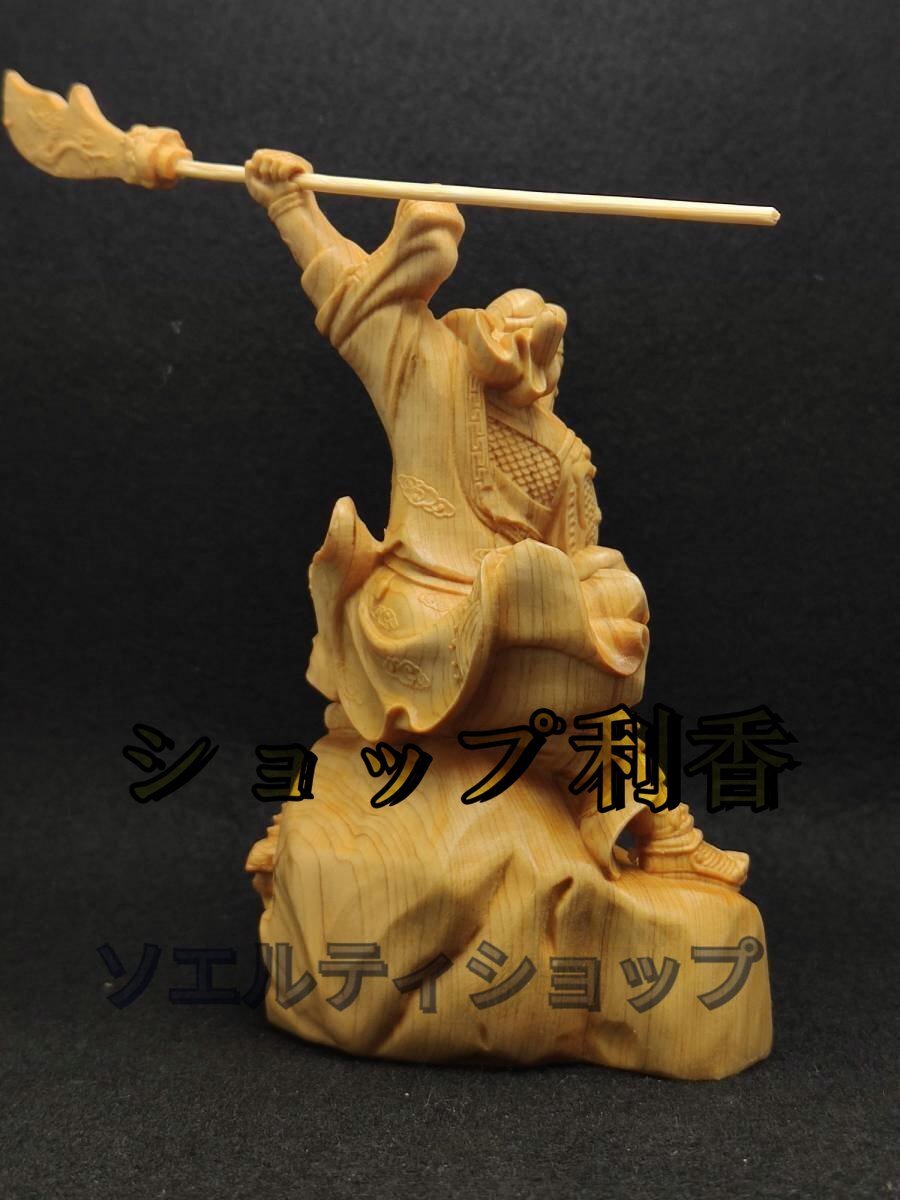 特売！関羽像　精密彫刻　極上品　仏師で仕上げ品 武財神　三国志_画像4