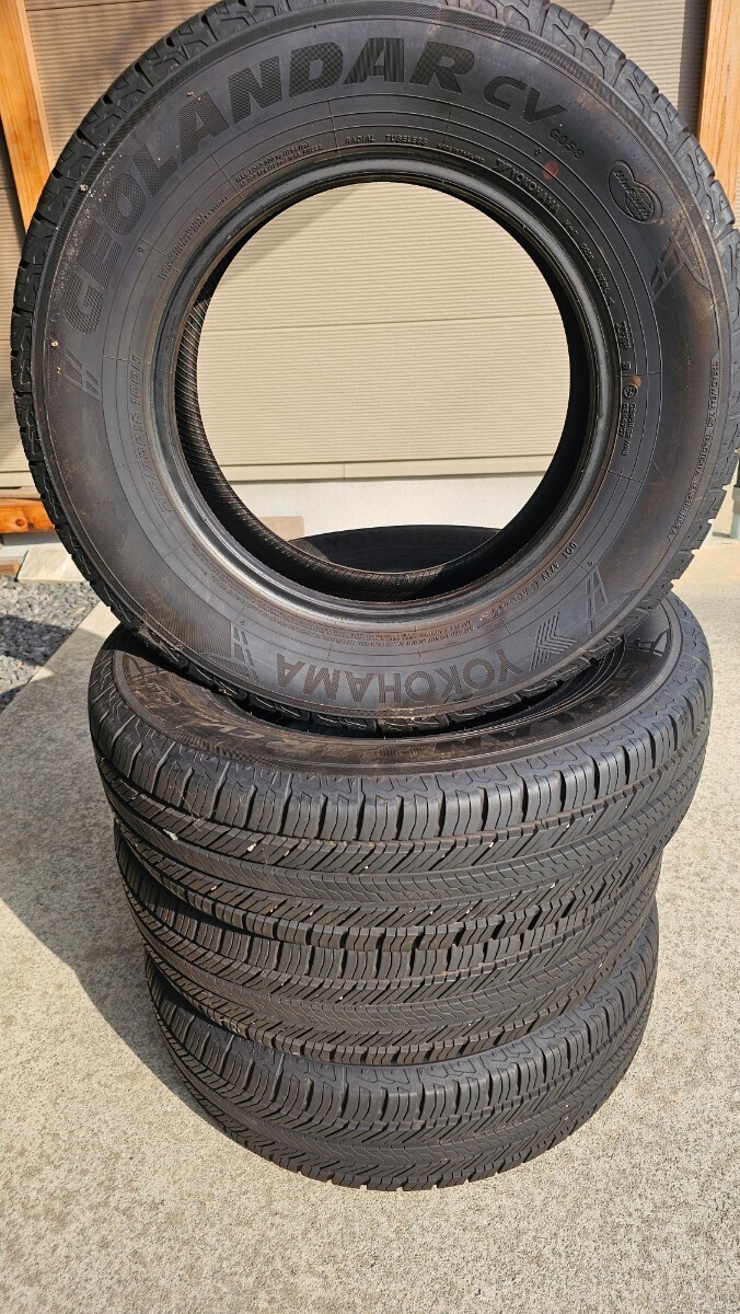 【中古バリ溝】 横浜タイヤ ジオランダー CV 215/70R16 ワンシーズン着用 ヨコハマ 4本セットの画像1