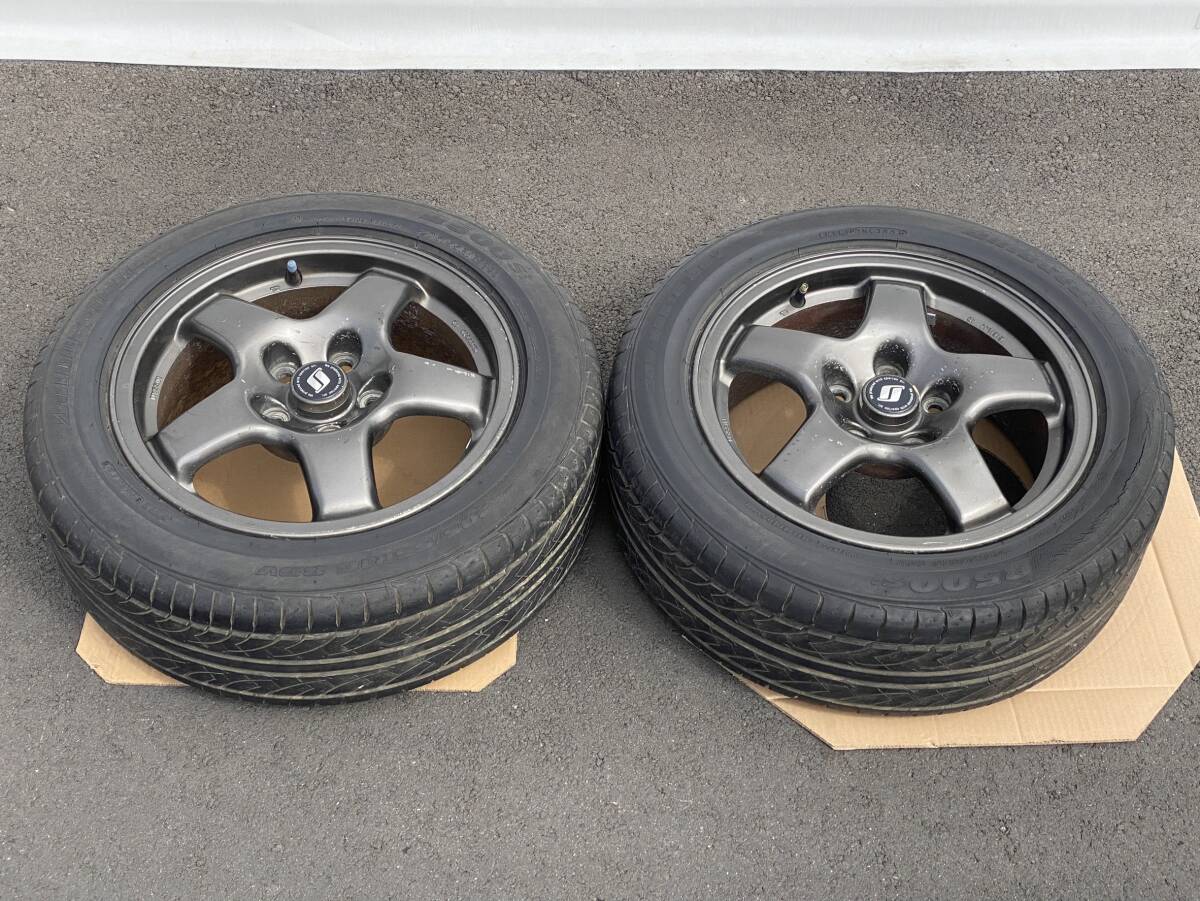 【中古品・現状渡し】日産 R32 スカイライン GTS -t タイプ M 塗装品? 純正 ホイール 2本 セット (16インチ 6.5JJ +40 PCD 114.3 5穴)の画像1