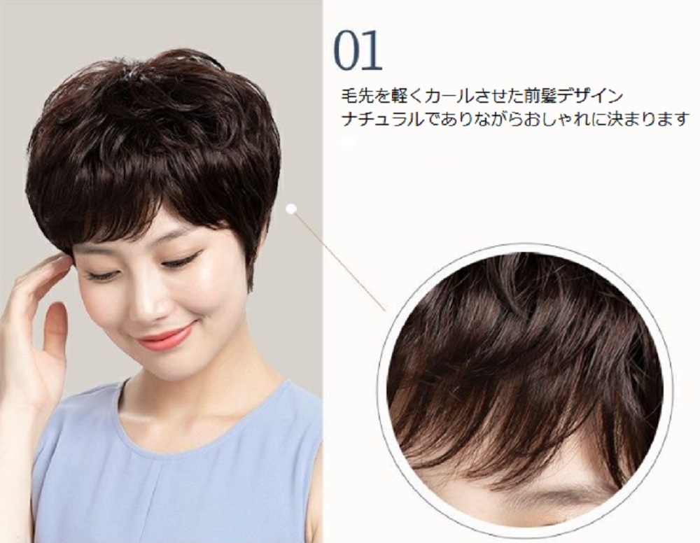 [ with translation ] wig full wig Short perm heat-resisting net attaching pile . have nature natural wig woman woman equipment ( light brown )