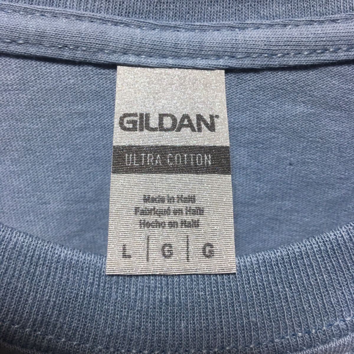 GILDAN ストーンブルー Lサイズ グレーブルー 灰青色 半袖無地Tシャツ ポケット無し 6.0oz ギルダン★の画像2