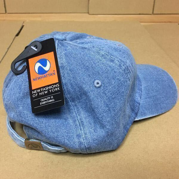 NEWHATTAN デニムキャップ ライトブルー ニューハッタン ロータイプ コットン 帽子の画像2