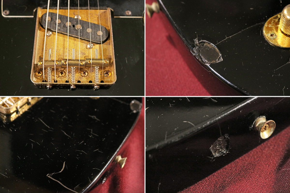 【Fender Japan】TLG80-60（BLK）Black＆Gold Telecaster（Eシリアル／Goldパーツ／Texas Special Rear 搭載／Brass Saddle）日本製_画像9