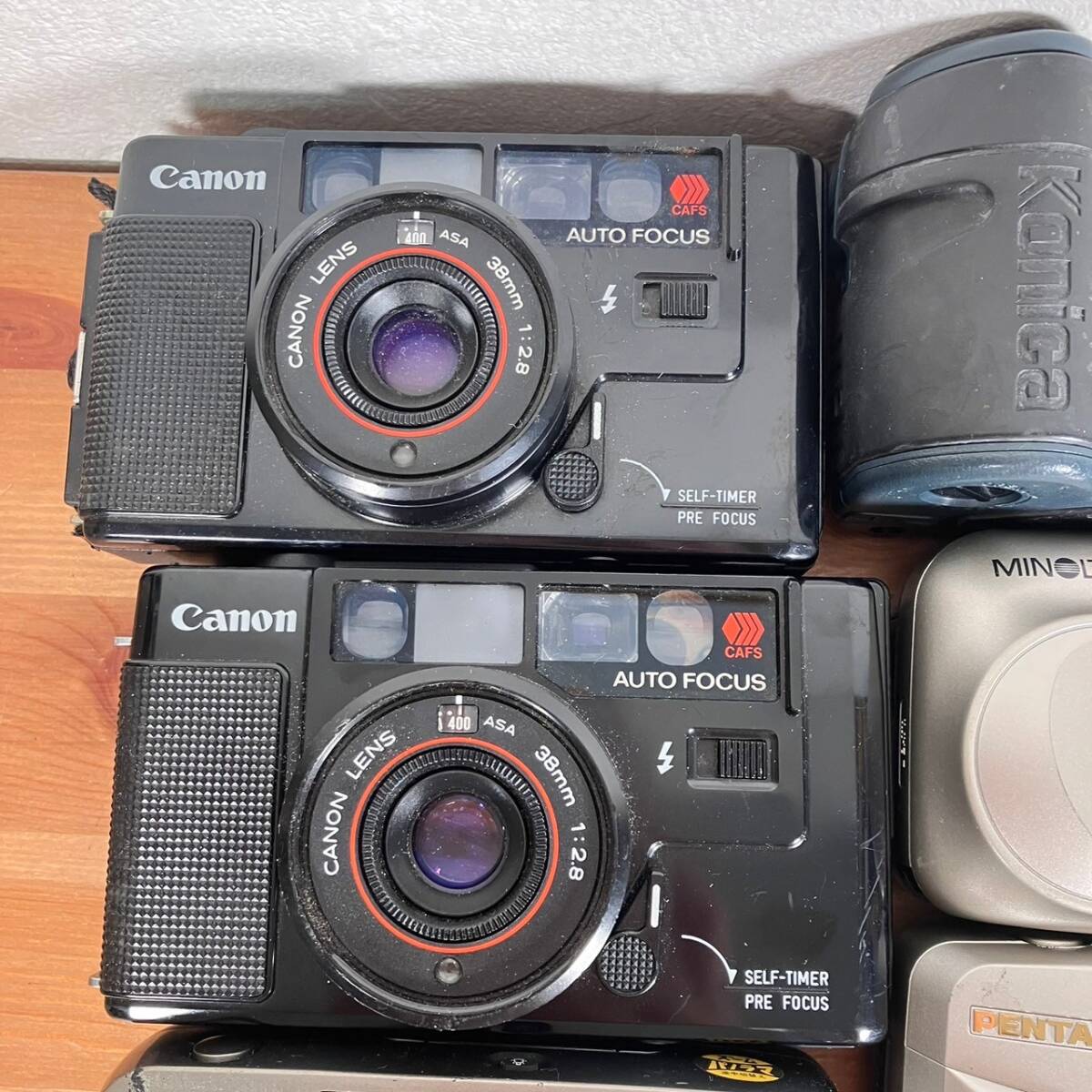 1324　コンパクトフィルムカメラ　9台 まとめ売り　大量セット　Canon OLYMPUS　Konica PENTAX　MINOLTA　