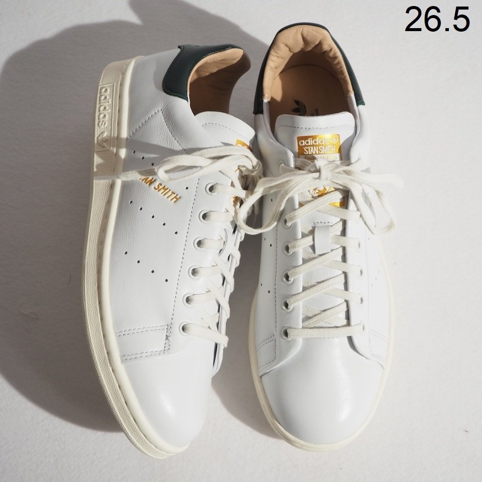 M8483P ●adidas アディダス● 新品 STAN SMITH LUX スタンスミス レザースニーカー ホワイト US8.5/26.5cm 白 HP2201 rbの画像1