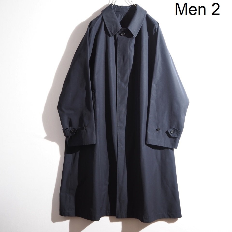 C2263P　▼A. PRESSE アプレッセ▼　22SS コットン バルマカーンコート ネイビー 2/M 22SAP-01-08H Balmacaan Coat 春秋 rb mks_画像1