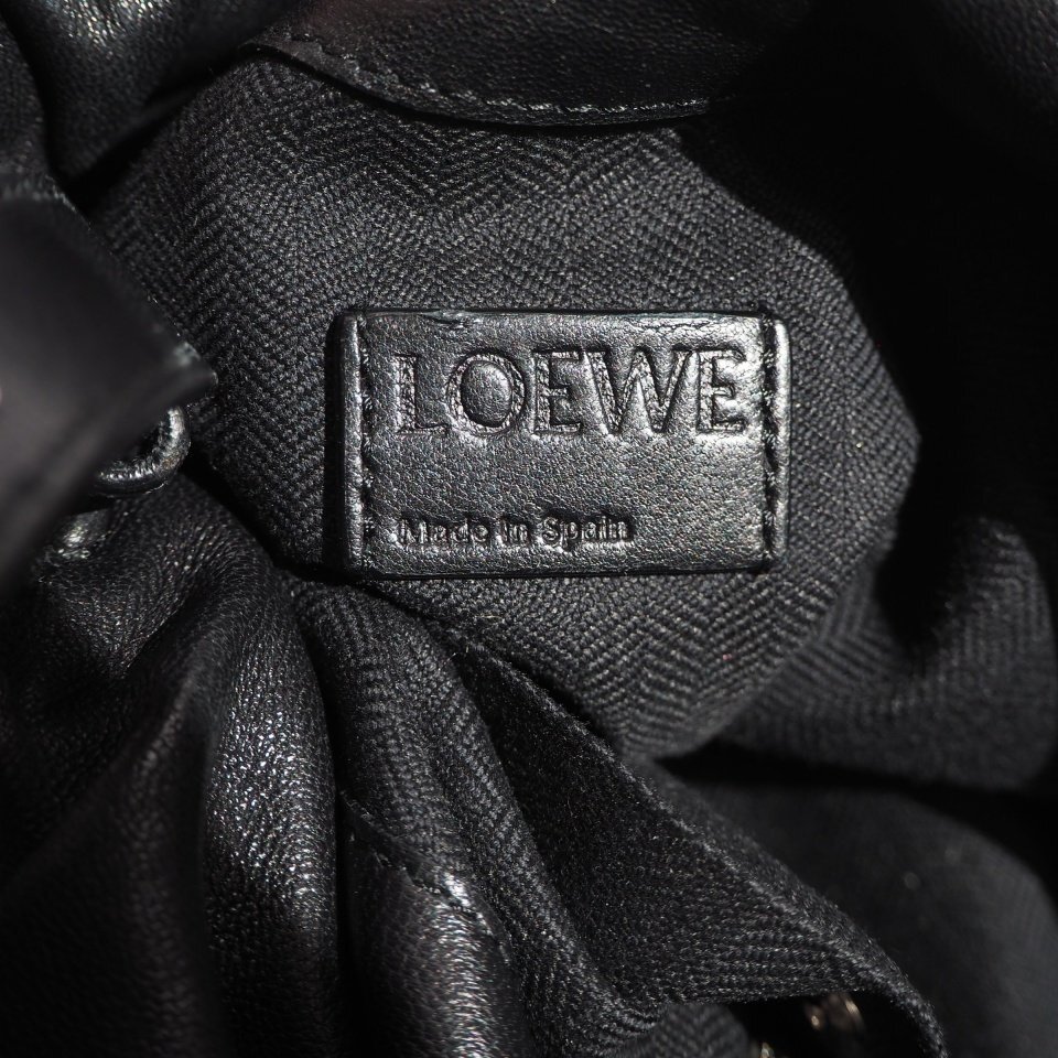 K3984P ▼LOEWE ロエベ▼ FLAMENCO KNOT SMALL BAG フラメンコ ノット スモール ショルダーバッグ ブラック 黒 rb mksの画像7