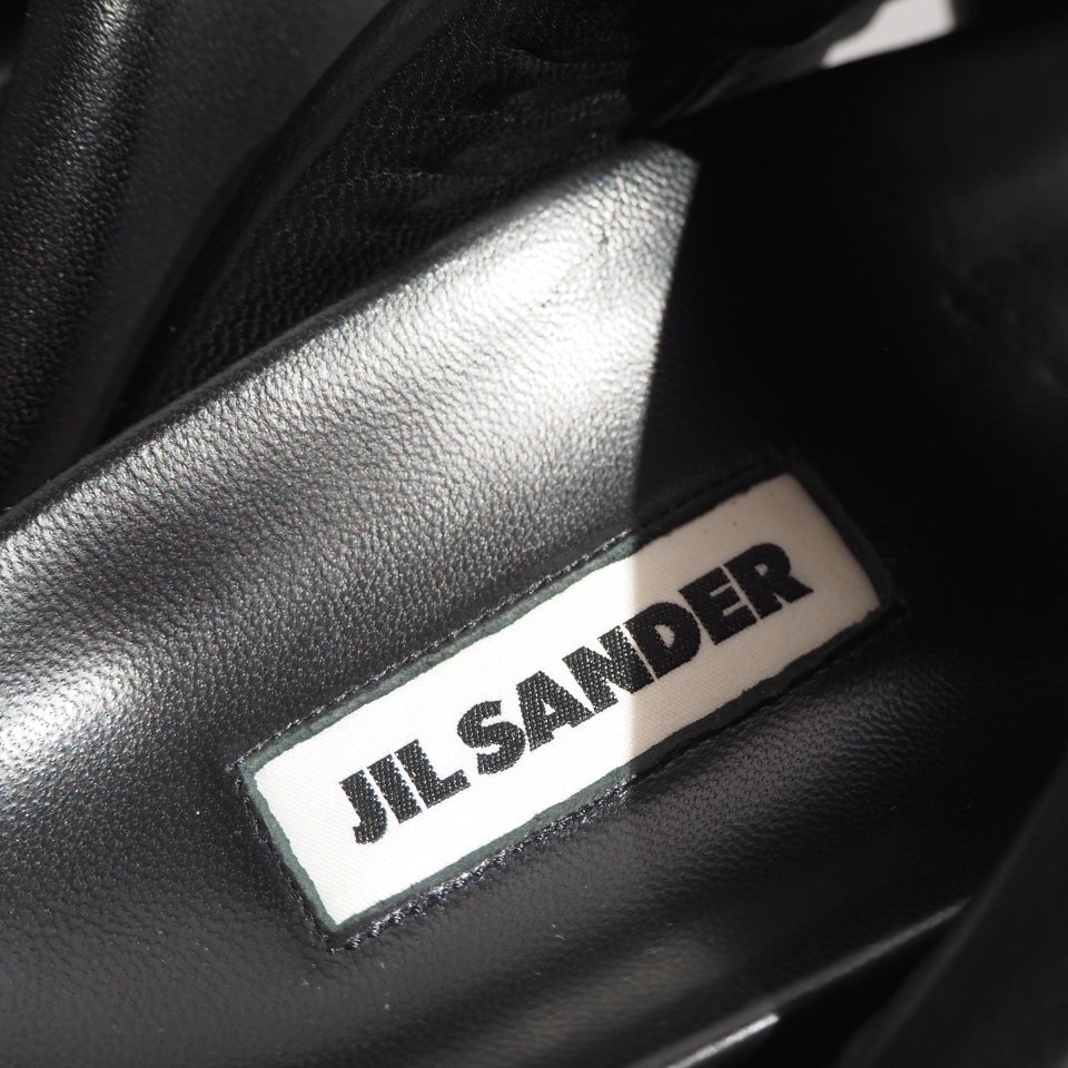 M4575P　●JIL SANDER ジルサンダー●　23SS クロスストラップ スライドサンダル ブラック 38/24～24.5cm AP STUDIO購入 黒 春夏 rb mks_画像7