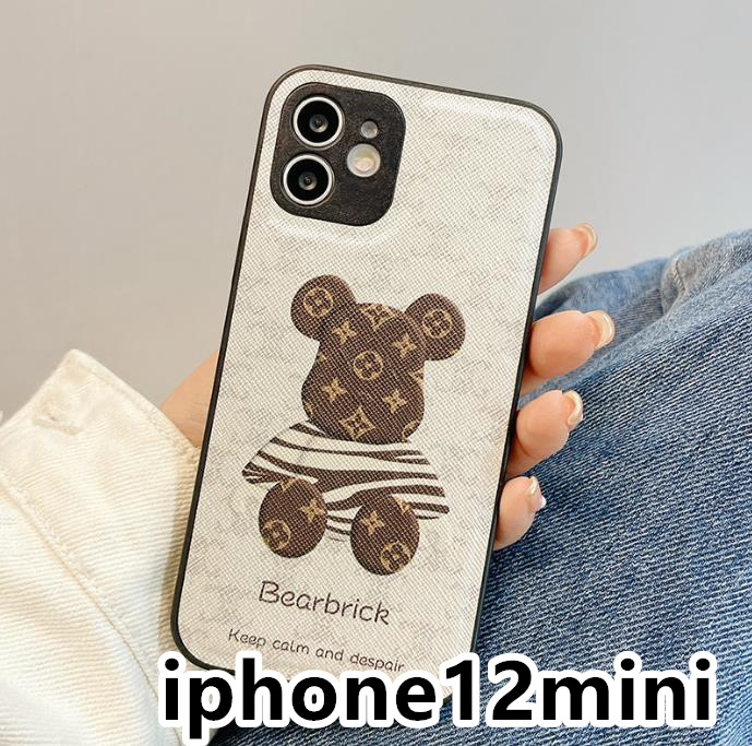 iphone12miniケース カーバー TPU 可愛い 熊　お洒落　韓国　　軽量 ケース 耐衝撃 高品質 ホワイト8_画像1