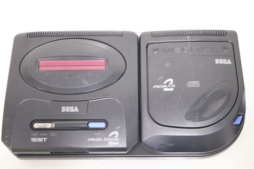 SEGA セガ MEGA DRIVE 2 MEGA-CD メガドライブ2 メガCD HAA-2912 HAA-2502 コントローラー セット アダプター付き 手渡し可能の画像2