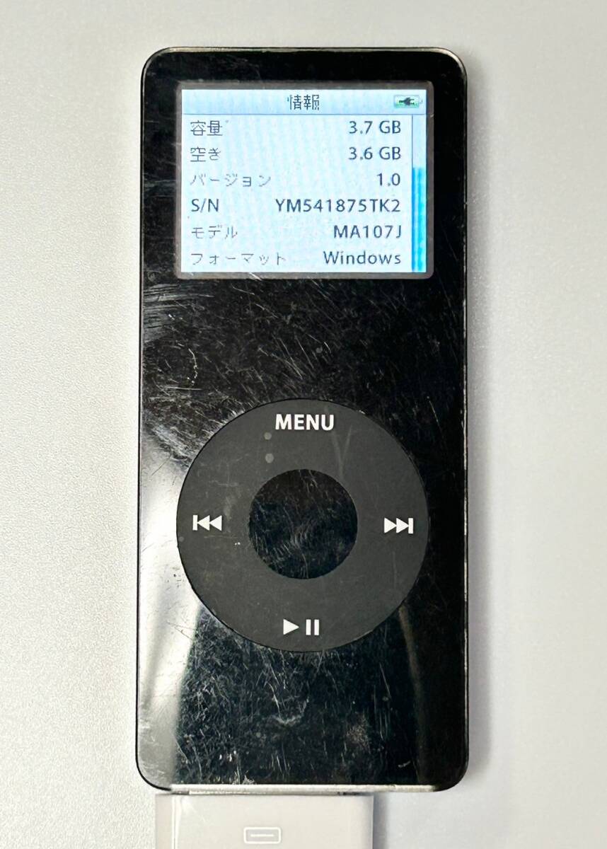 【ジャンク品】iPod nano MA107J/A ブラック (4GB) 第1世代 初代の画像1