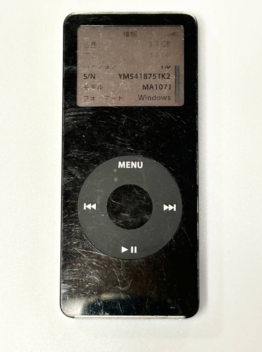 【ジャンク品】iPod nano MA107J/A ブラック (4GB) 第1世代 初代の画像2