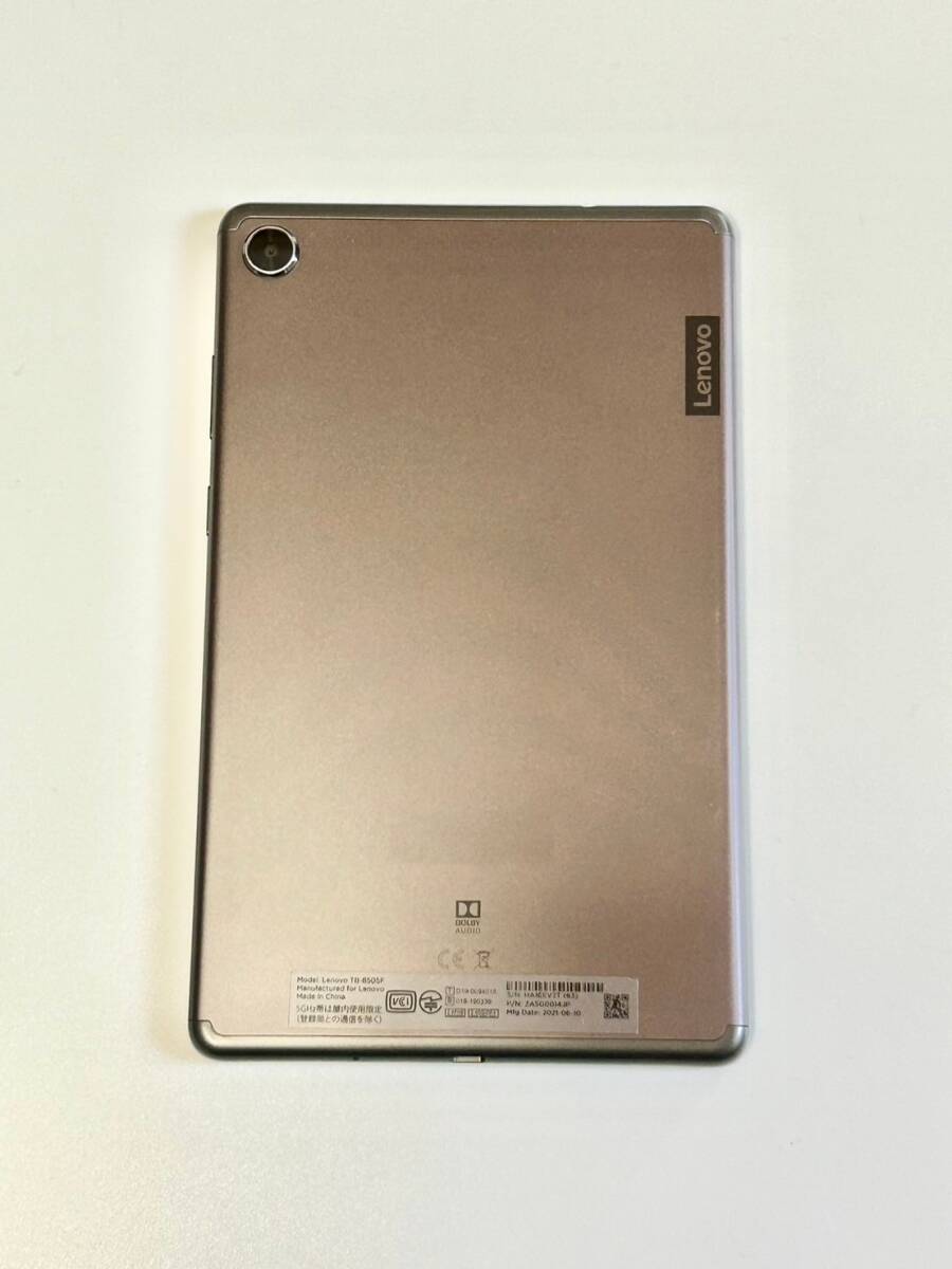 【美品】Lenovo Tab M8 TB-8505F アイアングレー 2021年製 16GB ZA5G0014JP の画像3